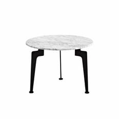 Innovation Marmor bord - hvid marmor m. sorte ben (Ø 45)
