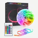 SHEIN LED Strip Lights,RGB LED Strip Lights With 24-Key Remote Control For Home Decoration,Party Atmosphere Light,Easy To Install,Celebration Atmosphere Lig