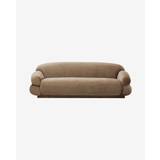 SOF sofa med betræk i velour - L214 cm - lys brun
