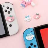 SHEIN 4PCS 3D Cute Cartoon Kawaii Silicone Joycon Thumb Grip Caps, Joystick Cover For Switch / OLED / Switch Lite (Melody&)