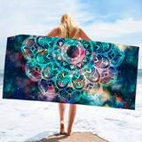 1pc Quick-drying Mandala Flower Pattern Beach Towel - Soft And Absorbent Beach Blanket For Outdoor Travel, Camping, And Summer Vacation - Beach Essentials, Bathroom Accessories