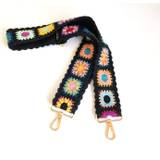 Vintage Flower Crochet Bag Strap, Wide Adjustable Shoulder Bag Strap, Diy Knitted Travel Accessories