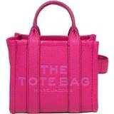 Læder håndtaske i læbestiftsfarve Pink ONE SIZE