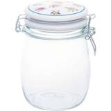GreenGate Glass Storage Jar Elena Petit White 0.75 Liter