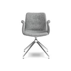 Bent Hansen Primum Dynamic Armchair m. Drejestel - Polished Aluminium/Fluffy JA2096-050