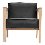Andersen Furniture - LC1 Lænestol Sort Læder Hvidpigmenteret Eg