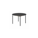Muuto Base Table Round, Størrelse Ø 110, Stel Sort, Bordplade Sort linoleum / Krydsfiner