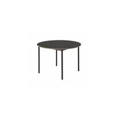 Muuto Base Table Round, Størrelse Ø 110, Stel Sort, Bordplade Sort linoleum / Krydsfiner