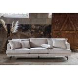 Hedlunda 3-personers sofa XL - Beige fløjl + Pletfjerner til møbler