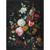 Flowers in a Glass Vase with Fruit - Jan Davidsz de Heem