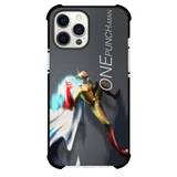 One Punch Man Saitama Phone Case For iPhone and Samsung Galaxy Devices - Saitama Ready To Punch On Gray Background