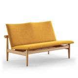 House of Finn Juhl - Japan Sofa 2-seater, Dark oiled oak, Cat. 3 Watercolour, Butterscotch Yellow