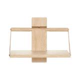Andersen Furniture Wood Wall Shelf (Ubehandlet eg, Small - L30 x B18 x H32 cm)