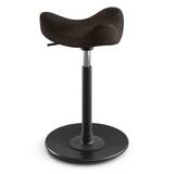 Variér Move Compact stå/støtte stol, Sortgrå Re-wool, Sort ask fod, siddehøjde: 49-68 cm