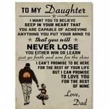SHEIN 1pc Mother And Father To Daughter Gift Posters Prints Canvas Painting Letter To My Daughter Love Picture Wall Art Home Room Decor No Frame