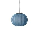 Knit-Wit Ø45 LED Round Pendel Blue Stone - Made By Hand
