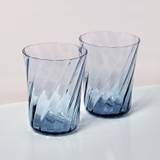 Stilleben Concave Glas - Box af 2, Swirl Atlantic Blue