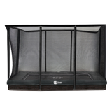 Etan Premium firkantet nedgravet trampolin med sikkerhedsnet - grå 281 x 201 cm (9x6,5 ft)