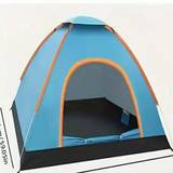 SHEIN 1pc Outdoor Camping Automatic Quick Open Tent, Throw-Style Tent, Single/Double Beach Tent,Waterproof ,Windproof ,Sunscreen,Suitable For All Seasons Ca
