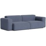 Hay Mags Soft Low 2,5-personers Sofa Comb. 1 Linara 198 / Mørkegrå Syning - 2 personers sofaer Bomuld Blå - 102138-625