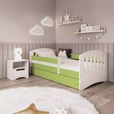 Børneseng med madras og skuffe 80x180 hvid/ grøn CLASSIC