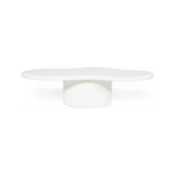 Seki sofabord i magnesia og glasfiber H32 x B121 x D51,5 cm - Hvid