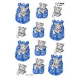 3D ark HM easy tigerunge i blå rygsæk
