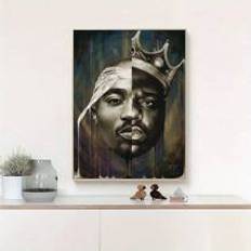 Set Of Frameless Home Decorative Picture Modern Canvas Wall Art Classic HipHop Painting Rapper Canvas Poster Wall Art Decoration Living Room Bedroom O - Multicolor - 30*40,40*50