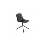 Muuto Fiber Side Chair Swivel Plast, Vælg farve Sort/Sort