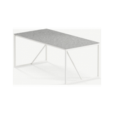 Hugo ultrathin havebord i stål og keramik 300 x 90 cm - Månehvid/Granitgrå