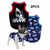 SHEIN 2pcs/Set Polyester Shark Resistant Fleas Reducing Anti-Shedding Insulated Breathable Vest Suitable For Cats And Dogs Indoor/Outdoor