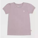 T-shirt til større børn i rosa økologisk bomuld - 140