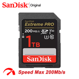 SHEIN SanDisk Extreme PRO SD Card, U3 4K V30 Flash Memory Card 1TB 512GB 256GB 128GB 64GB 32GB, High Speed Sd Memory Card For Phone Camera Monitor Drone, Up