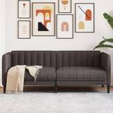 vidaXL 2-personers sofa stof mørkebrun