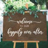 1pc, Happily Ever After Wedding Decal - Vinyl Sign For Wedding Decor And Supplies - Personalize Your Ceremony With A Unique Touch