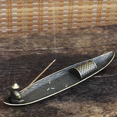Classic Metal Leaf Incense Stick Holder - Decorative Bodhi Leaf Design Incense Burner For Home And Office Decor - Elegant Feng Shui Incense Tray Without Electricity