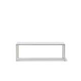 Fredericia Furniture 6615 Piloti Alu Sofabord 120x39x41 cm - White Carrara/Poleret Aluminium