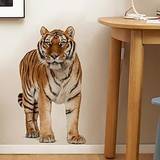 tiger wallsticker, selvklæbende realistisk vilddyrskræl stick vægdekoration kunst klistermærker, til hjemmet soveværelse stue indretning 4060cm (23,615,7in) Lightinthebox