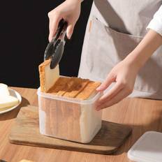pc Bread Storage Box Toast Freezing Fridge FreshKeeping Sealed Baking Container - Clear - one-size