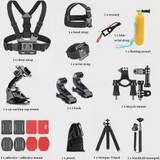 INF GoPro Aolkee Action Camera Accessories 20-i-1 Bundle Kit, GoPro Hero 8/9, DJI Sort
