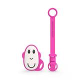 Pink Flat Face Teether & Soother Clip Set