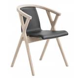 Casø 400 / Mr. X spisebordsstol - okselæder - B 53,5 x D 57 x H 75 cm | Sædehøjde 44,5 cm. Sæded