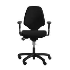 RH Activ 220 kontorstol, høj ryg, sort select, sort fod, siddehøjde: 44,2-57,8 cm