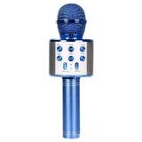 Trådløs karaoke mikrofon med bluetooth højttaler - Blå