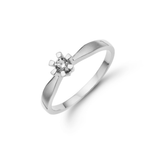 ETERNITY ring 14 karat hvidguld med 0,10 diamant