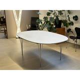 Fritz Hansen Super-Ellipse bord m. udtræk (B620) af Piet Hein, 170/270x100 cm, hvid