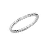 Chic Rope Ring in 9ct White Gold