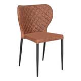 Pisa Spisebordsstol - Stol i vintage brun kunstlæder HN1220