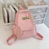 SHEIN A Girls Nylon Fabric Backpack, Cute And Fashionable, Suitable For Campus, Casual, School, Tutoring, Travel, Shopping, With Zipper Closure, Perfect For