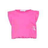 Monogram Off Placed Cap T-shirt | Pink Fra Calvin Klein - PINK - 14Y